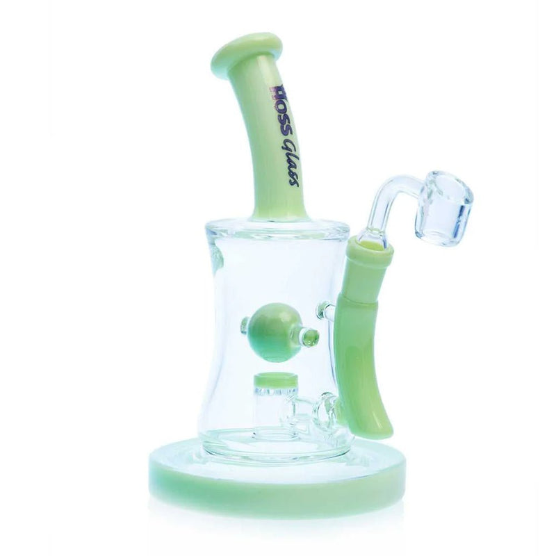 10" Hoss Glass H509 Hourglass Marble Rig - Dab Rig Hoss Glass Bongs Canada