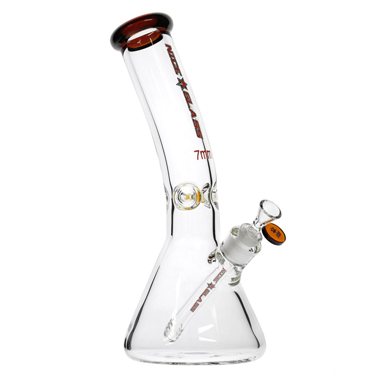12” NG 240A - 7B Bent Beaker Bong (7mm) Nice Glass Bongs Canada