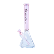 14” H085 - Pyramid with Colored Top Tube Hoss Glass Bongs Canada