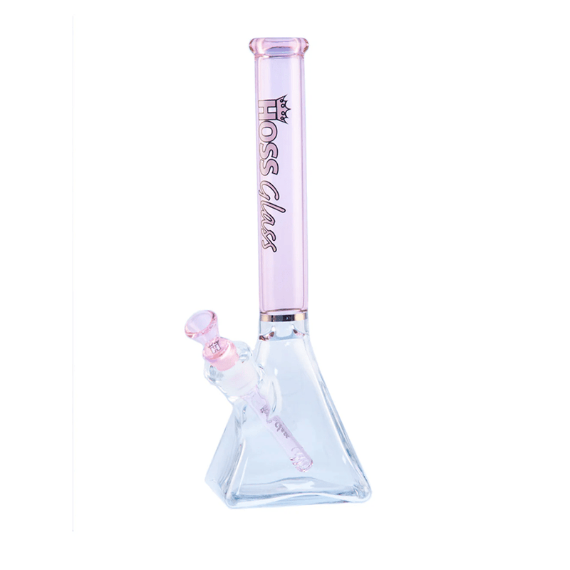 14” H085 - Pyramid with Colored Top Tube Hoss Glass Bongs Canada