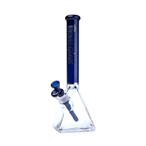 14” H085 - Pyramid with Colored Top Tube Hoss Glass Bongs Canada