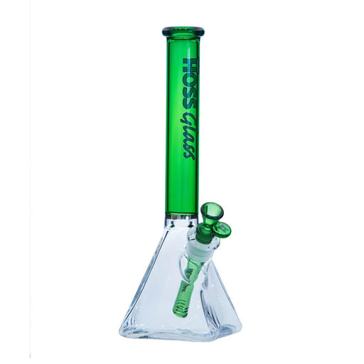 14” H085 - Pyramid with Colored Top Tube Hoss Glass Bongs Canada