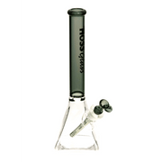 14” H085 - Pyramid with Colored Top Tube Hoss Glass Bongs Canada