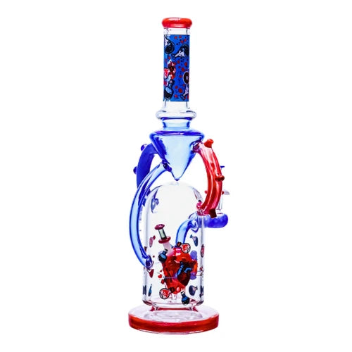 Cheech - 14” Red & Blue Bloodline Bong - Bongs Canada