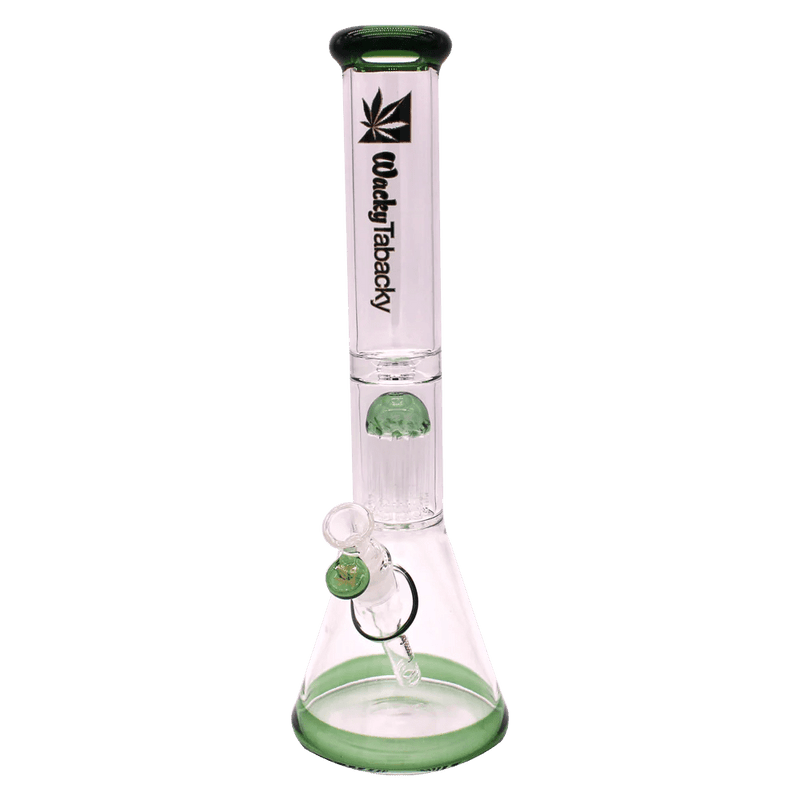 16” Wacky Tabacky Green Smoke Trees Percolator (5mm) Bongs Canada