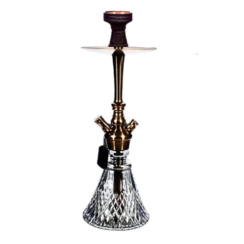 16" Cocoyaya Prince Series Izzy Hookah with crystal base and gold accents