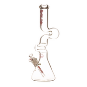 17" Marley Glass Pink Double Zong - Bongs Canada