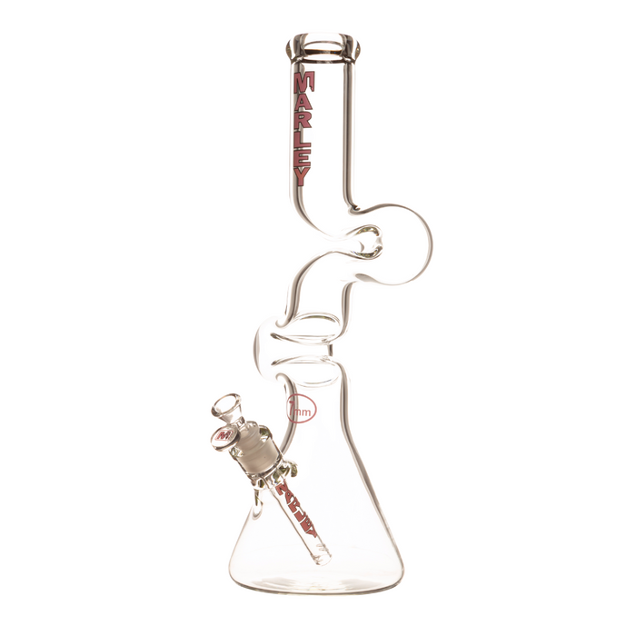 17" Marley Glass Pink Double Zong - Bongs Canada