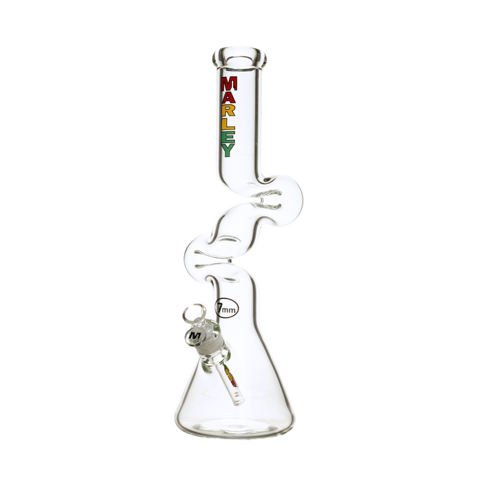 17" Marley Glass Rasta Double Zong - Bongs Canada