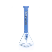 18" Hoss H056 (7mm) - Pyramid Half Colored Hoss Glass Bongs Canada