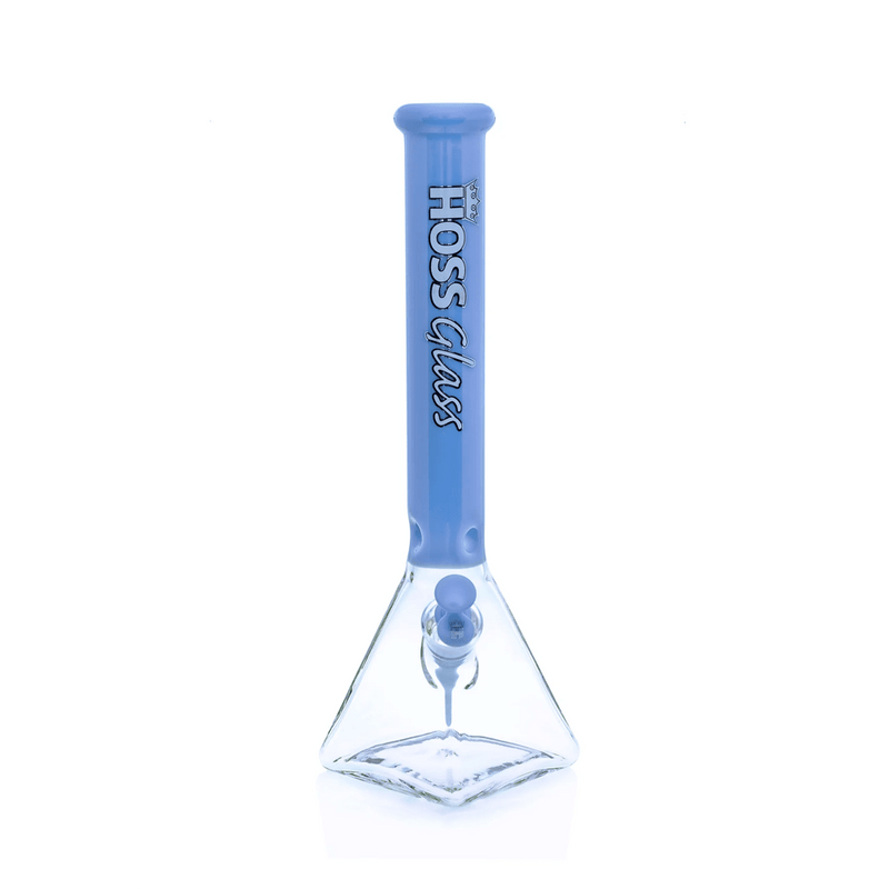 18" Hoss H056 (7mm) - Pyramid Half Colored Hoss Glass Bongs Canada