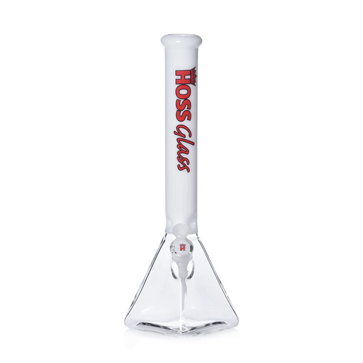 18" Hoss H056 (7mm) - Pyramid Half Colored Hoss Glass Bongs Canada