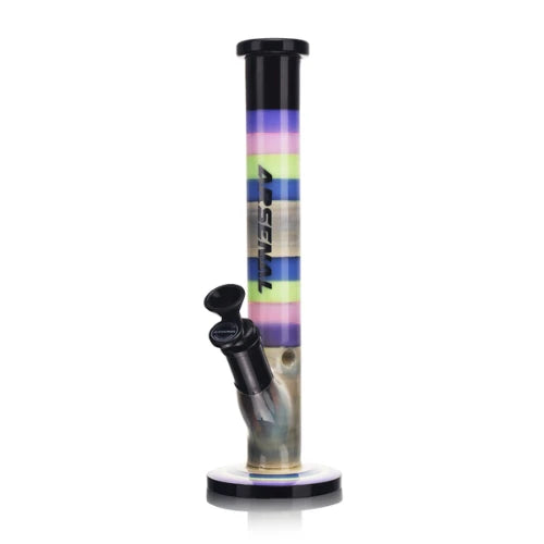 (1) Arsenal - 11.5” Aurora Stripe Tower Bong - Bongs Canada