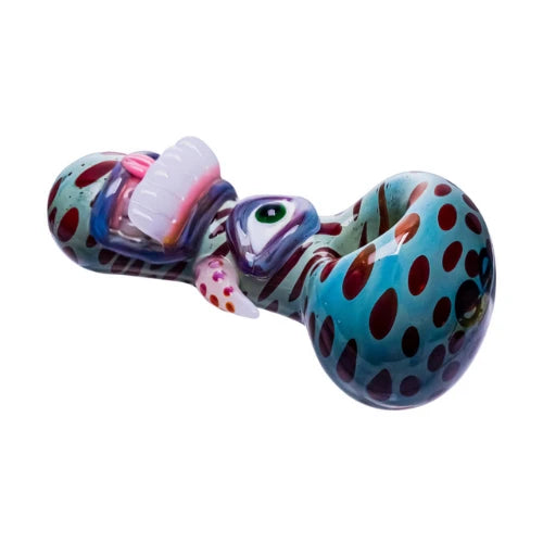 (1) Cheech - 5” Spotted Reef Creature Glass Handpipe - Bongs Canada
