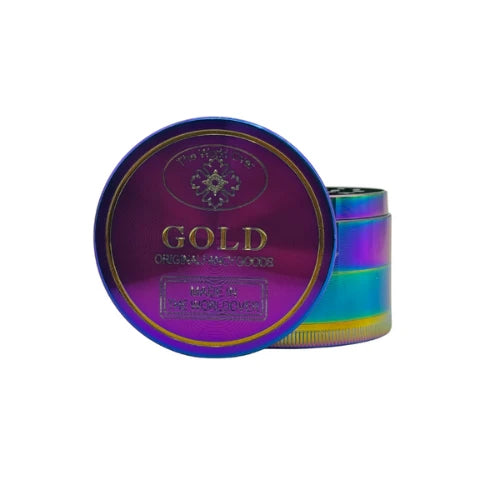 (1) Arsenal - Arsenal Rainbow Gold Coin 61mm 4-Pc Grinder – 3ct - Bongs Canada