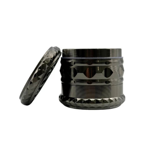 (1) Arsenal Glass - Arsenal Smooth Ridged Diamond Hex 52mm 4‑Pc Grinder - Bongs Canada