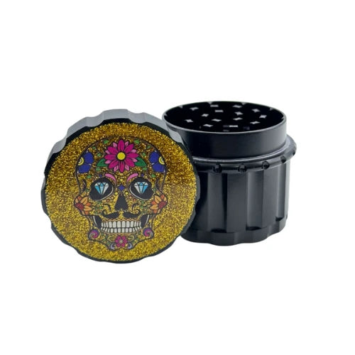(1) Arsenal - Arsenal Sugar Skull Nebula 55mm 4-Pc Grinder – 3ct - Bongs Canada
