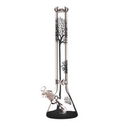 (1) Marley - 18" 9mm Clear Tree Beaker - Black - Bongs Canada