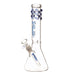 (1) Marley - 12" 5mm Bubble Beads Beaker Bong - Blue - Bongs Canada