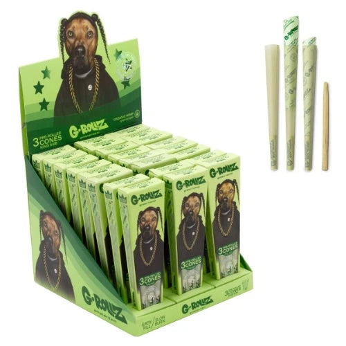 (1) G-Rollz - Pets Rock King Size Cones 3ct - Bongs Canada