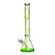 (1) Marley - 18" 9mm Clear Tree Beaker - Green - Bongs Canada