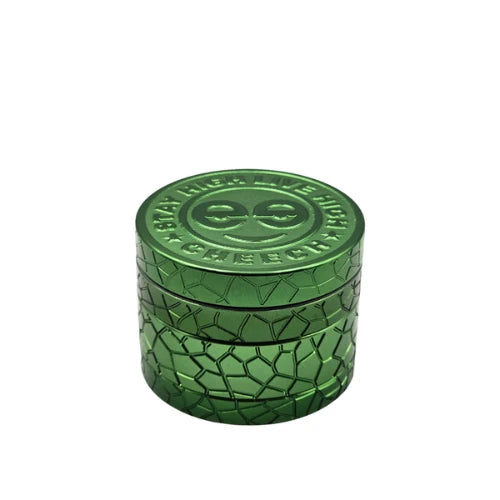(1) Cheech - 63mm 4pc Retro Logo Grinder - Green - Bongs Canada