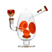 1 Hemper - 7” Spotted Egg Bong - Orange - Bongs Canada