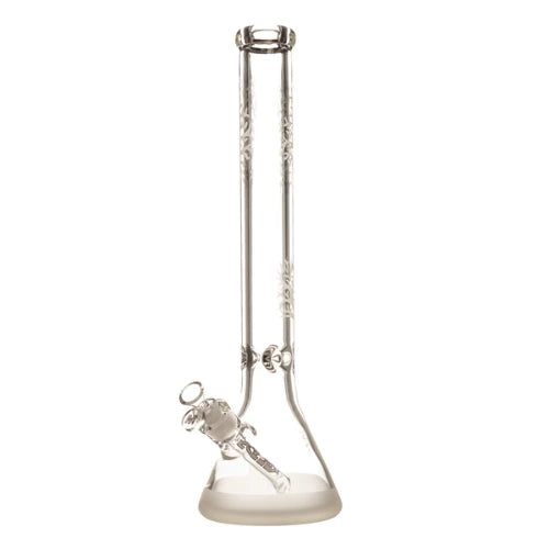 (1) Marley - 18" 9mm Clear Tree Beaker - White - Bongs Canada