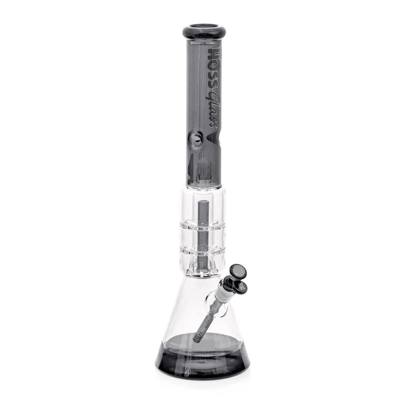 20" Hoss Glass YN1012C Colored Double Disk Percolator Beaker Bong Hoss Glass Bongs Canada