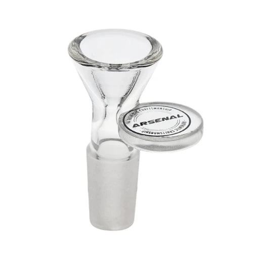 (2) Arsenal - 14mm Arsenal Bowl Piece – Clear - Bongs Canada