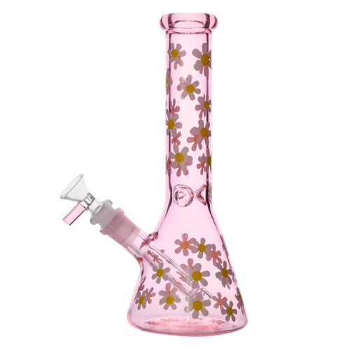 (2) Arsenal Glass - 10” Daisy Beaker Bong - Bongs Canada