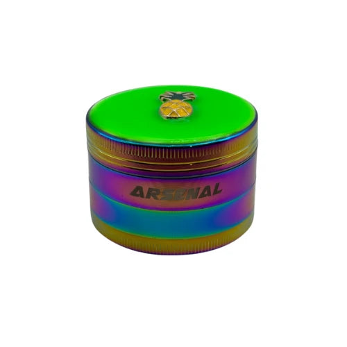 (2) Arsenal Glass - Arsenal Glow In The Dark Pastel Sticker Grinder 52mm 4-Pc - 3ct - Bongs Canada