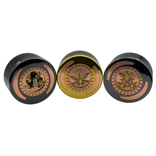 (2) Arsenal - Arsenal Gold Medallion 90mm 4-Pc Grinder - 3ct - Bongs Canada