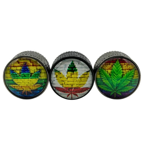 (2) Arsenal - Arsenal Leaf Armory 65mm 4-Pc Grinder - 3ct - Bongs Canada