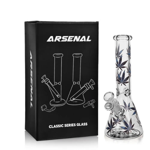 (2) Arsenal Glass - Leafy Lush Glass Bong - Bongs Canada
