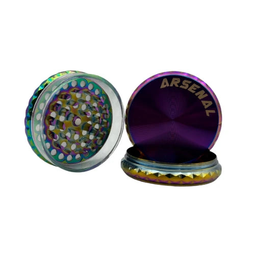 (2) Arsenal - Arsenal Rainbow Disc 67mm 3-Pc Grinder - 3ct - Bongs Canada