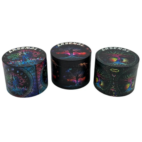 (2) Arsenal - Arsenal Spirit Tree 55mm 4-Pc Grinder - 3ct - Bongs Canada