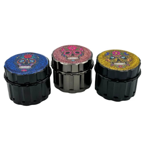 (2) Arsenal - Arsenal Sugar Skull Nebula 55mm 4-Pc Grinder – 3ct - Bongs Canada