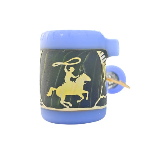 (2) Cheech - Sandblast Glass Handpipe - Blue - Bongs Canada