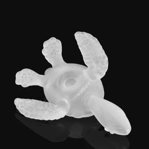 (2) Arsenal Glass - 6.3" Arsenal Frosted Turtle Handpipe - Bongs Canada