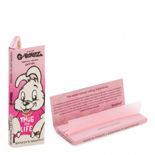 (2) G-Rollz - Banksy Graffiti 1¼ Rolling Papers Display Box - Bongs Canada