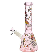 Pink Glass With Hello Kitty Decal Beaker Bong 5mm Thick (2)