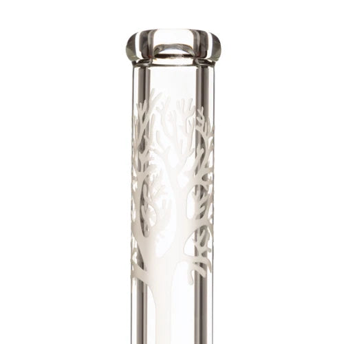 (2) Marley - 18" 9mm Clear Tree Beaker - White - Bongs Canada