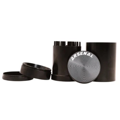 (3) Arsenal Glass - Arsenal High Tower 50mm 5-Pc Grinder - 6ct - Bongs Canada