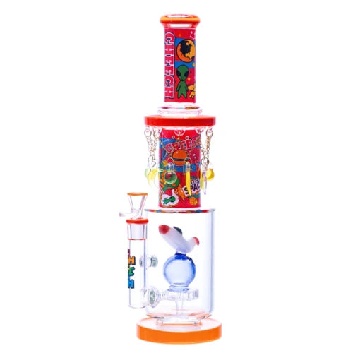 Cheech 15.5 Inch Tall Straight Tube Bong with Percolator (3)