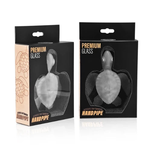 (3) Arsenal Glass - 6.3" Arsenal Frosted Turtle Handpipe - Bongs Canada