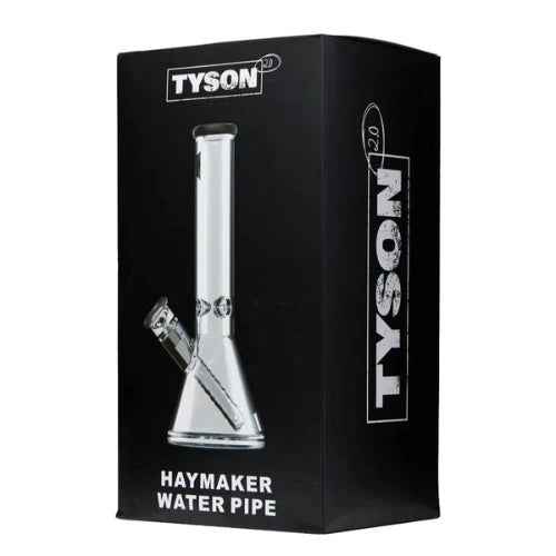 (3) tyson-2.0 - 12" tyson 18mm haymaker water pipe - charcoal - Bongs Canada
