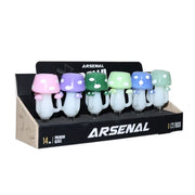 (5) Arsenal - 14mm Mushroom Cluster Glass Bowl 6ct - Bongs Canada