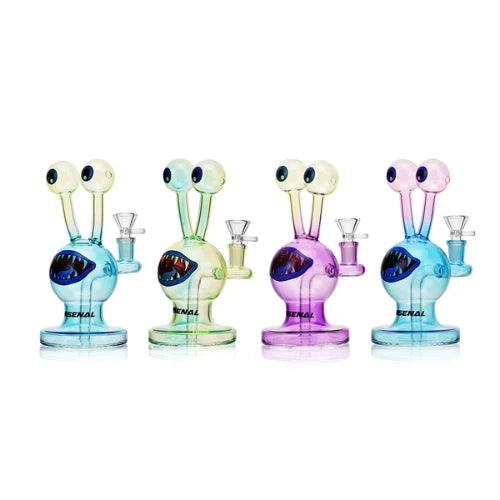 Arsenal - 7.4" Arsenal Alien Grin Glass Bong - Bongs Canada
