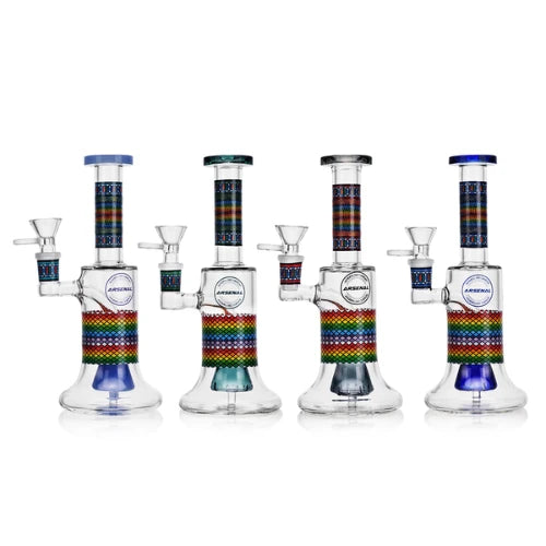 Arsenal Glass - 7.6" Rainbow Matrix Perc Bong - Bongs Canada